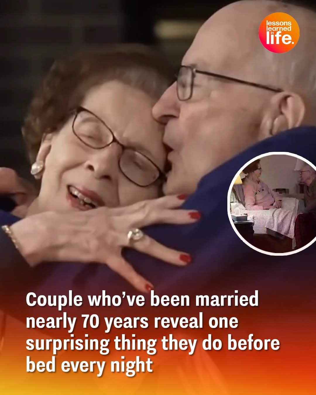 Couple who’ve been married nearly 70 years reveal one surprising thing they do before bed every night