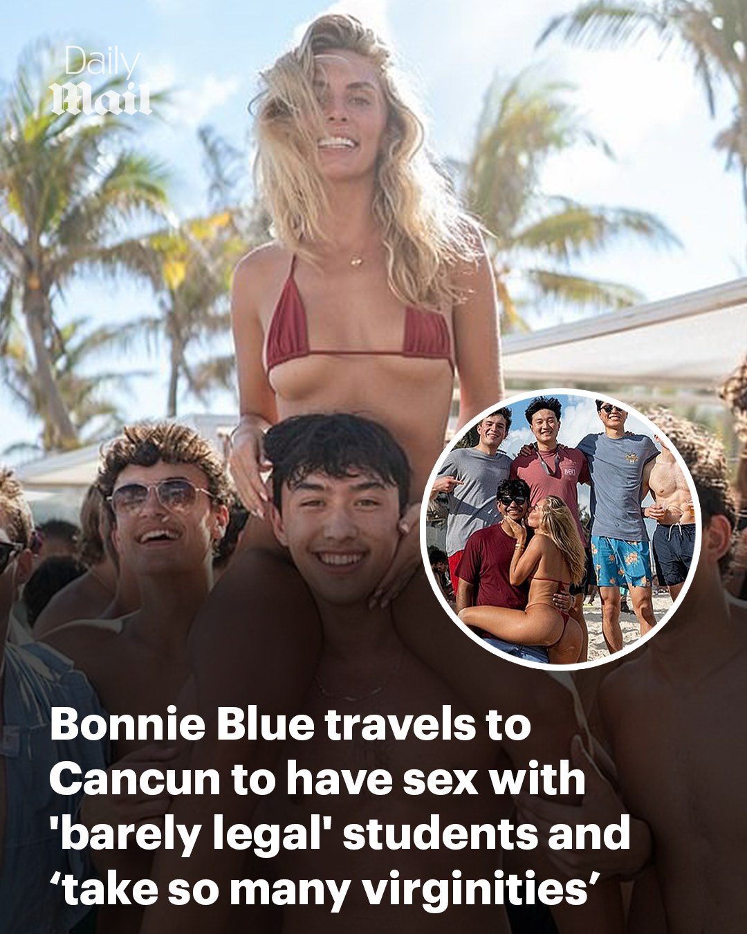 Bonnie Blue travels to Cancun for Spring Break as she reveals latest controversial stunt