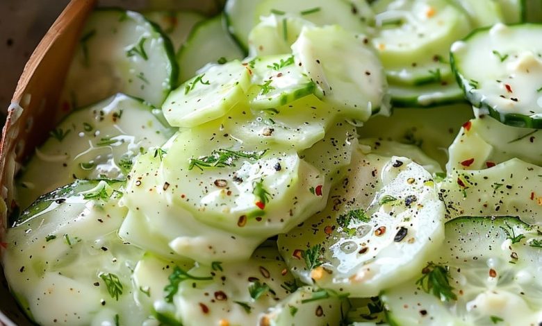 Creamy Dill Cucumber Salad – Cool, Crisp & Refreshing!
