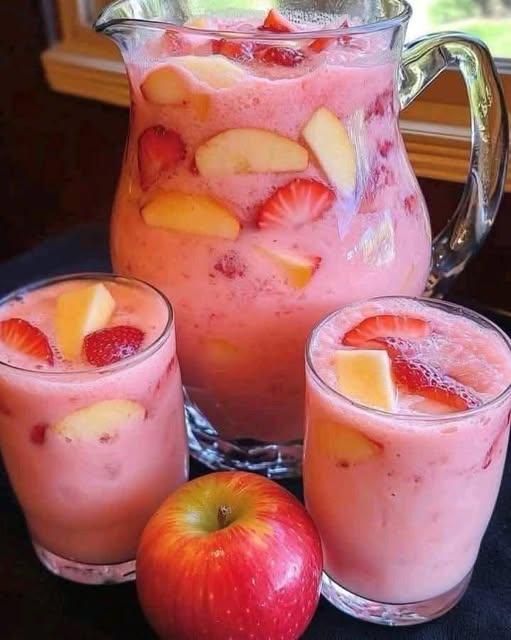 The Ultimate Creamy Strawberry Apple PunchA Silky, Dreamy Drink That Steals the Show at Every Party!