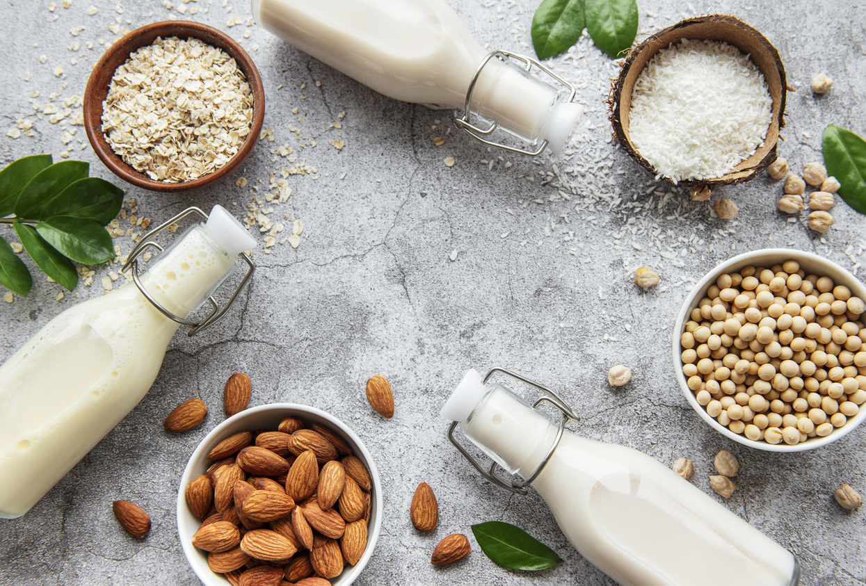 Are there any plant-based milks that are particularly good for lowering cholesterol