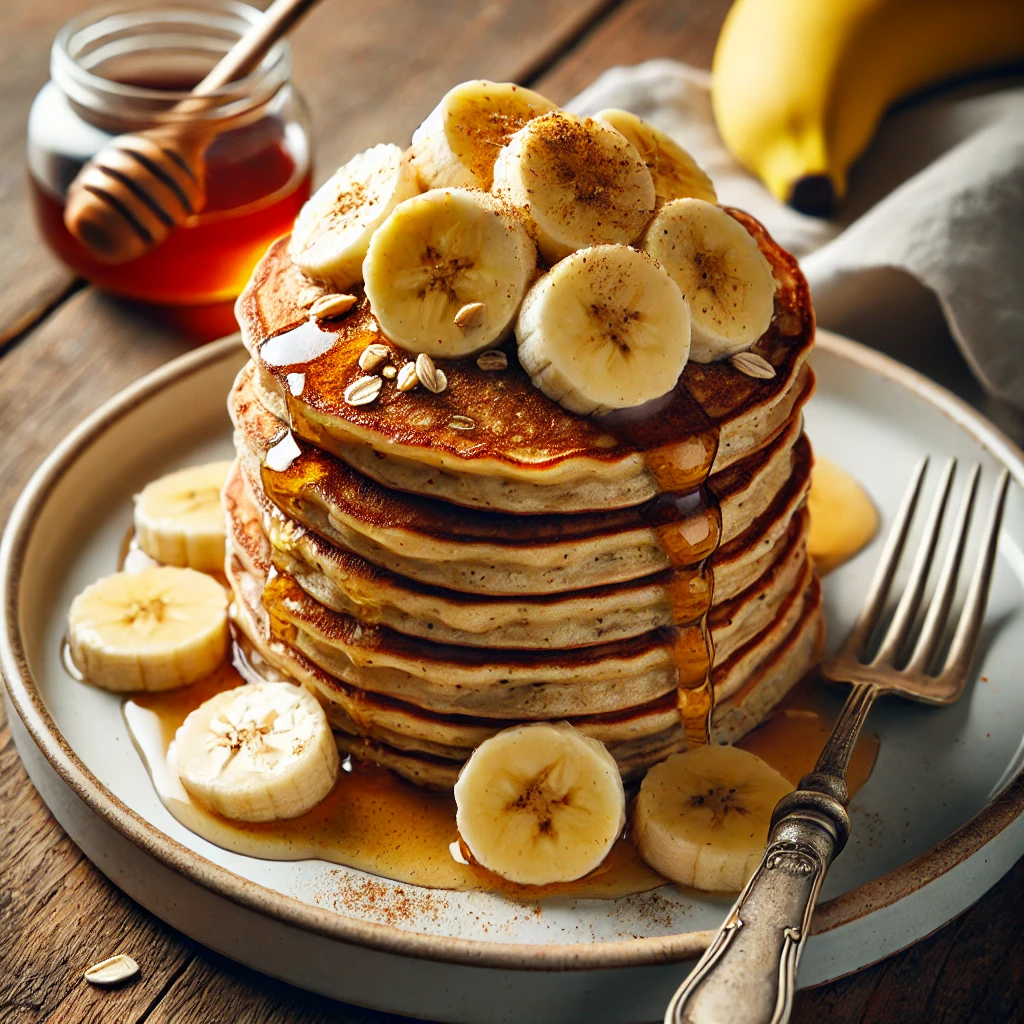 Fluffy Banana Oat Pancakes – A Healthy Breakfast Delight