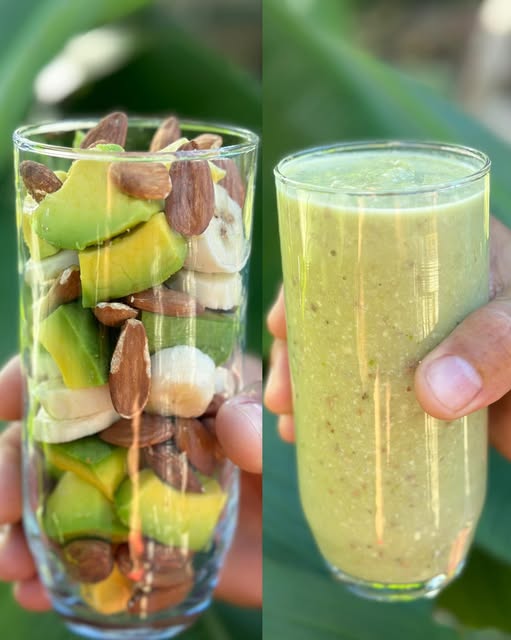 Super Drink Recipe with Avocado Bananas and Almonds Benefits